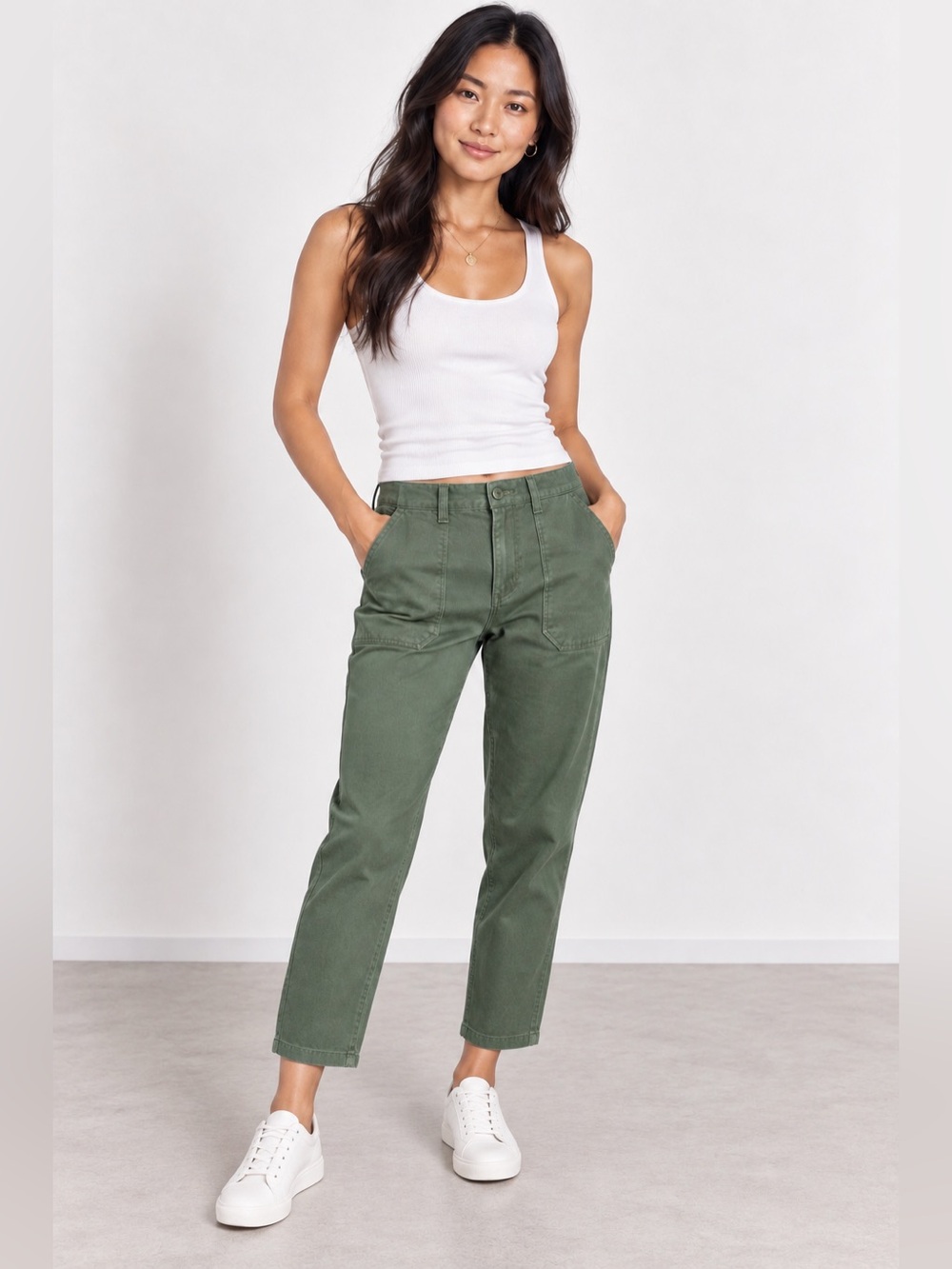 Sanctuary Utility ankle Chino Pants Peace Olive Green Brown Pant cargo cotton 4